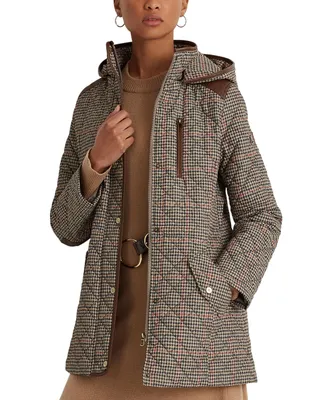 Lauren Ralph Women's Hooded Quilted Coat, Created by Macy's