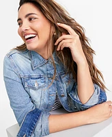 On 34th Women's Classic Denim Trucker Jacket, Created for Macy's