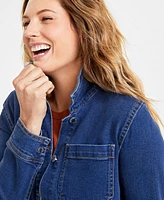 On 34th Women's Belted Denim Wrap Jacket, Created for Macy's