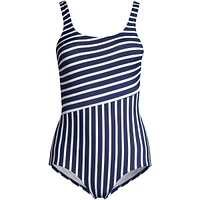 Lands' End Women's Dd-Cup Chlorine Resistant Soft Cup Tugless Sporty One Piece Swimsuit