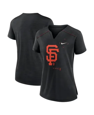 Women's Nike Black San Francisco Giants Pure Pride Boxy Performance Notch Neck T-shirt