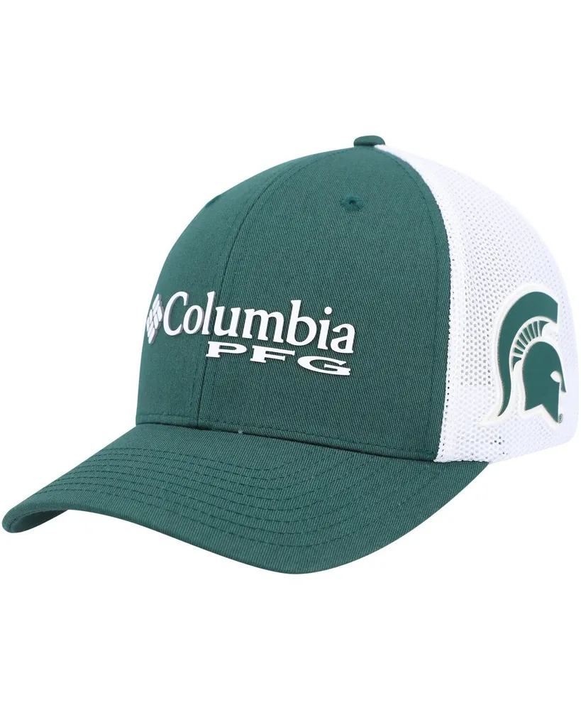 Men's Columbia Green, White Michigan State Spartans Pfg Flex Hat