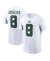 Men's Nike Aaron Rodgers New York Jets Player Name and Number T-shirt