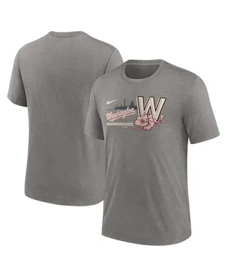 Men's Nike Heather Charcoal Washington Nationals City Connect Tri-Blend T-shirt