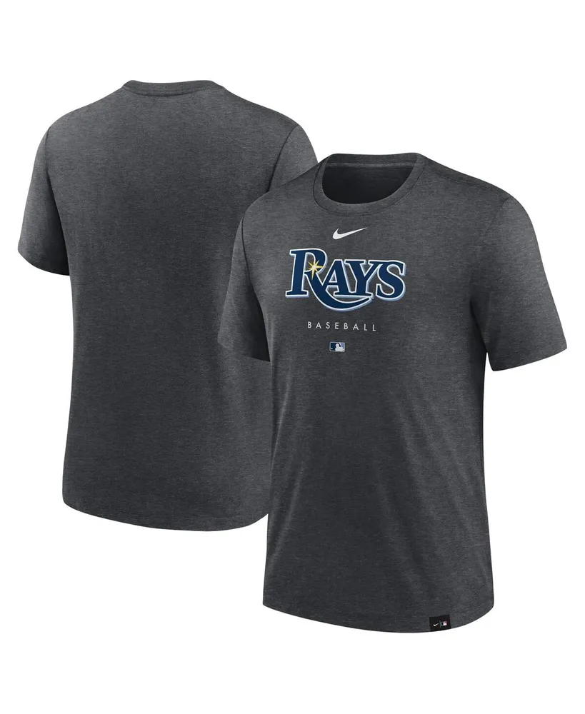 Men's Nike Purple Tampa Bay Rays Cooperstown Collection Logo T-Shirt