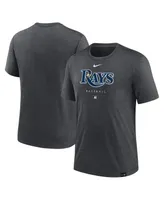 Men's Nike Heather Charcoal Tampa Bay Rays Authentic Collection Early Work Tri-Blend Performance T-shirt