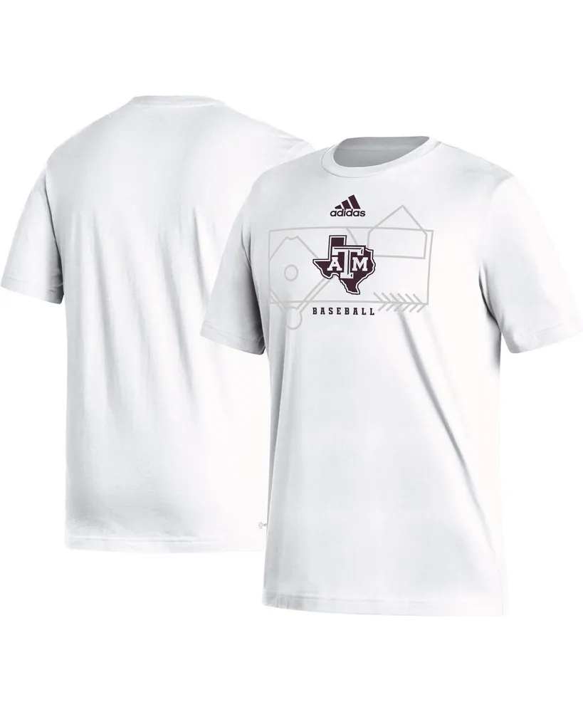Men's adidas White Texas A&M Aggies Locker Lines Baseball Fresh T-shirt