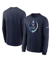 Men's Nike Navy Tennessee Titans Icon Legend Logo Performance Long Sleeve T-shirt