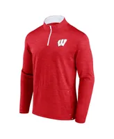 Men's Fanatics Red Wisconsin Badgers Classic Homefield Quarter-Zip Top