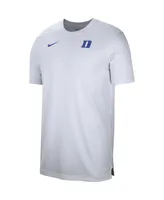 Men's Nike White Duke Blue Devils Sideline Coaches Performance Top