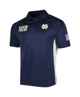 Men's Colosseum Navy Notre Dame Fighting Irish Oht Military-Inspired Appreciation Snow Camo Polo Shirt