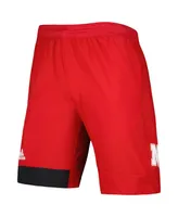 Men's adidas Scarlet Nebraska Huskers Training Shorts