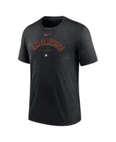 Men's Nike Heather San Francisco Giants Authentic Collection Early Work Tri-Blend Performance T-shirt