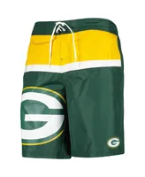 Men's G-iii Sports by Carl Banks Green Green Bay Packers Sea Wind Swim Trunks