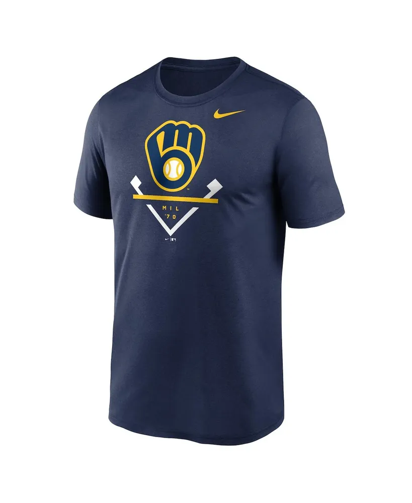 Men's Nike Navy Milwaukee Brewers Icon Legend T-shirt