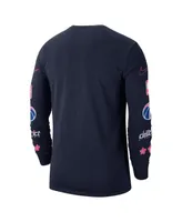 Men's Nike Navy Washington Wizards 2022/23 City Edition Essential Expressive Long Sleeve T-shirt