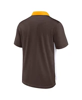 Men's Nike White, Brown San Diego Padres Rewind Stripe Polo Shirt