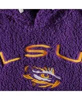 Women's G-iii 4Her by Carl Banks Purple Lsu Tigers Game Over Sherpa Pullover Hoodie