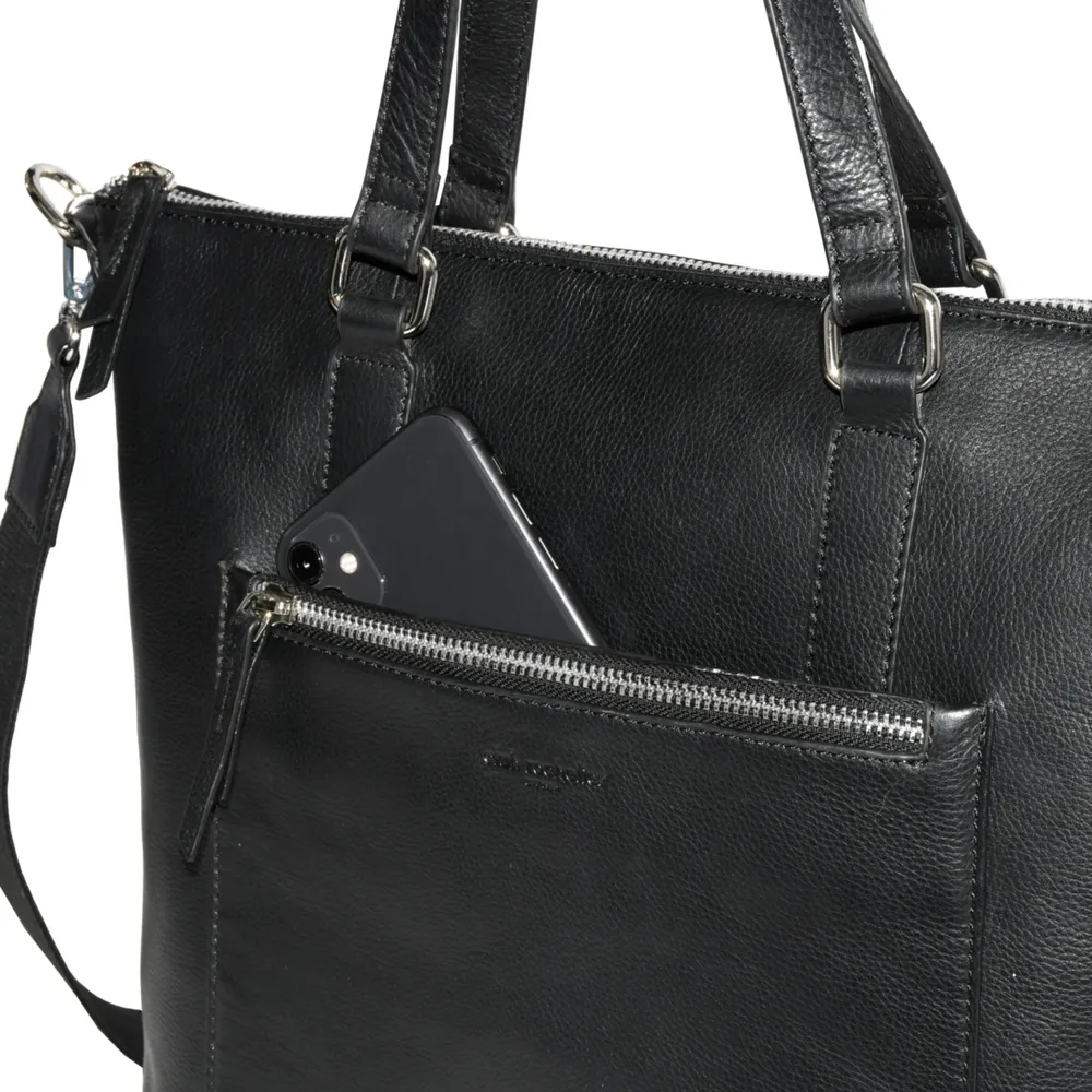 Ladies Large Leather Crossbody Business Tote Bag