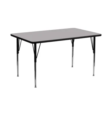 Emma+Oliver 30X72 Rectangle Laminate Adjustable Activity Table