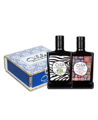 Oilala Olive Oil and Vinegar Gift Box Bottle, Set of 2, 500 ml Each