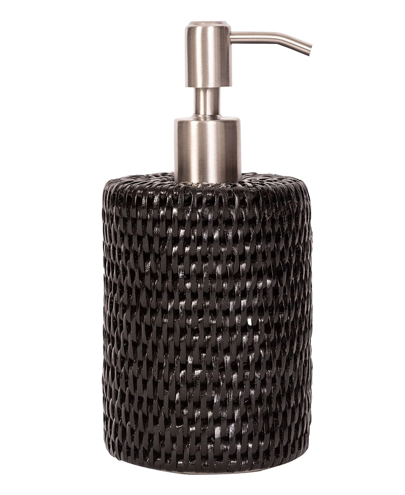Artifacts Rattan Stainless Steel Polished Finish Soap Pump Dispenser