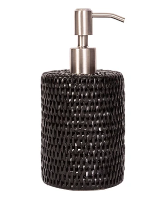 Artifacts Rattan Stainless Steel Polished Finish Soap Pump Dispenser