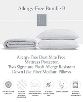 Ella Jayne Signature Plush Allergy Free 3-Pc. Pillows and Mattress Pad Bundle