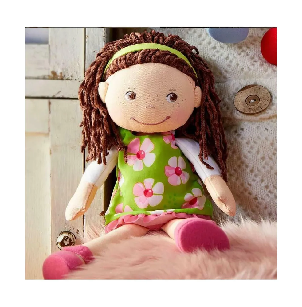 Haba Coco 12" Soft Doll with Brown Hair and Embroidered Face
