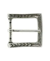 Trafalgar Men's 40mm Scrolling Detail Single Pronged Solid Brass Harness Belt Buckle