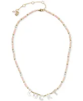 Lucky Brand Gold-Tone & Color Beaded Lucky Collar Necklace, 16" + 3" extender