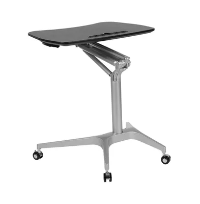 Emma+Oliver Mobile Sit-Down, Stand-Up Ergonomic Computer Desk - Standing