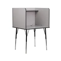 Emma+Oliver Stand-Alone Study Carrel With Height Adjustable Legs