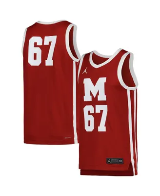 Men's Jordan Maroon Morehouse Tigers Replica Basketball Jersey
