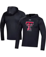 Men's Under Armour Texas Tech Red Raiders School Logo Raglan Long Sleeve Hoodie Performance T-shirt