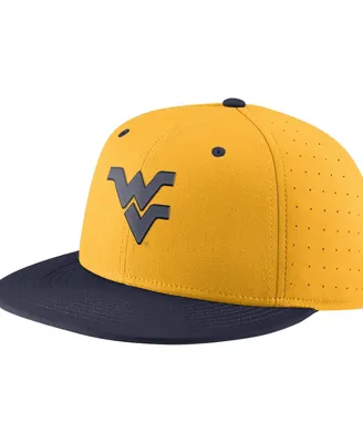 Men's Nike Gold West Virginia Mountaineers Aero True Baseball Performance Fitted Hat