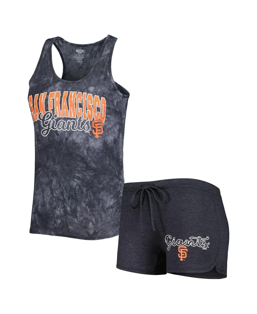 Women's Concepts Sport Charcoal San Francisco Giants Billboard Racerback Tank and Shorts Sleep Set