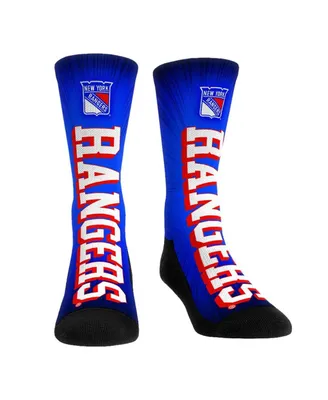 Men's and Women's Rock 'Em Socks New York Rangers Mascot Pump Up Crew Socks