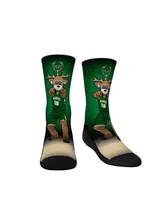 Youth Boys and Girls Rock 'Em Socks Milwaukee Bucks Mascot Pump Up Crew Socks