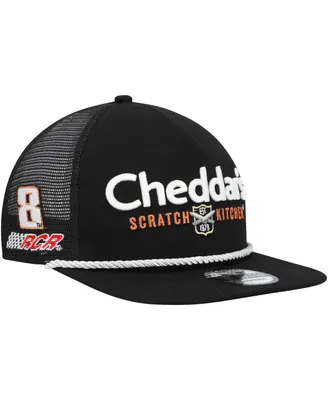 Men's New Era Black Kyle Busch Cheddar's Golfer Snapback Hat