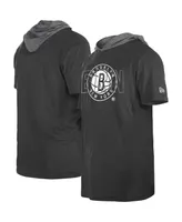 Men's New Era Black Brooklyn Nets Active Hoodie T-shirt