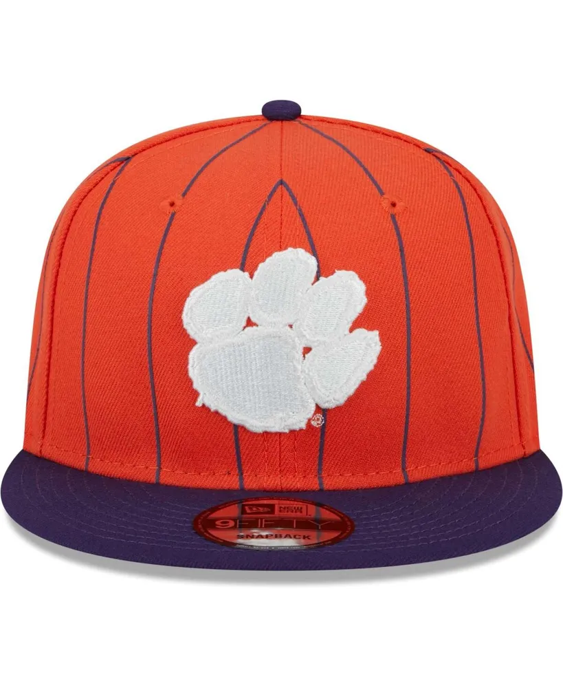 Men's New Era Orange, Purple Clemson Tigers Vintage-Like 9FIFTY Snapback Hat