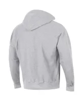 Men's Champion Heathered Gray Auburn Tigers Team Arch Reverse Weave Pullover Hoodie