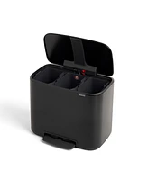 Bo Step on Multi Compartment Trash Can, 3 x Gallon, 11 Liter