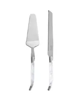 French Home Connoisseur 2-Piece Cake and Pie Server Set with Handles