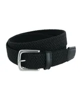 Trafalgar Big & Tall Riverside Solid Stretch Weave Belt