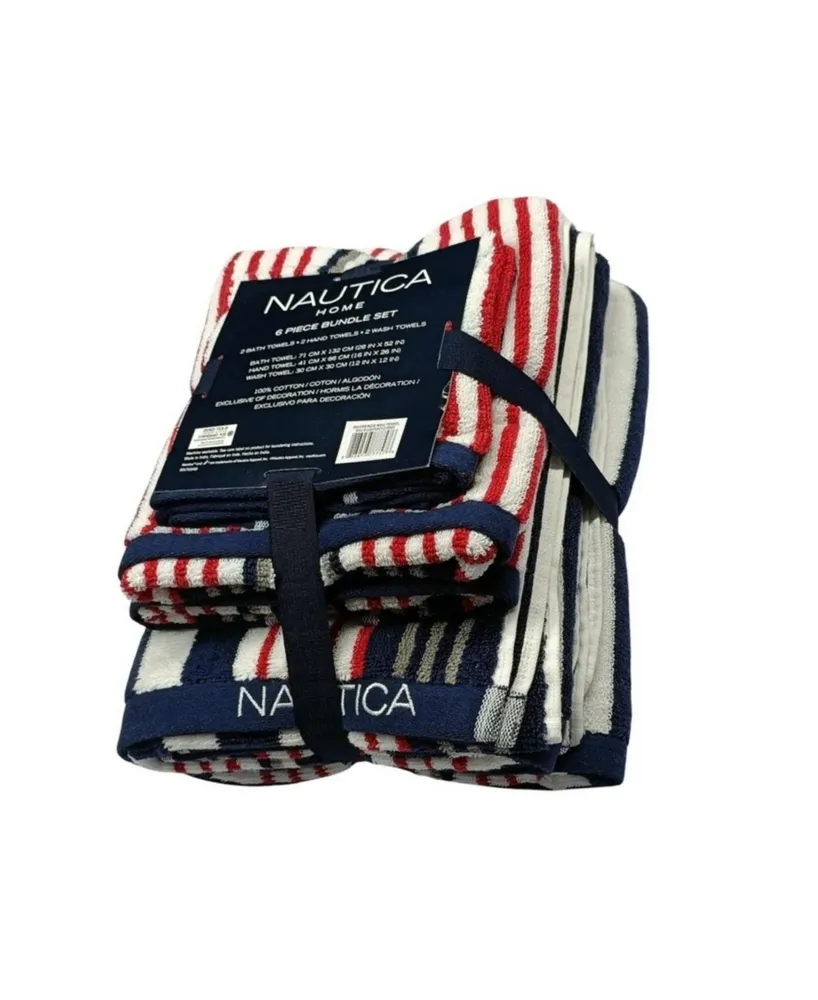 Nautica Mackenzie Cotton Terry 6 Piece Towel Set