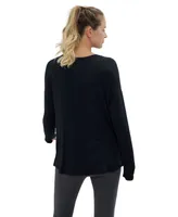 Women's Maternity Long Sleeve Nursing Tee