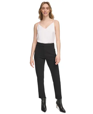 Calvin Klein Women's Zip-Pocket Skinny Ankle Pants
