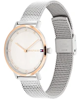 Tommy Hilfiger Women's Two Hand Silver-Tone Stainless Steel Watch 34mm